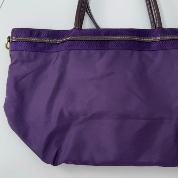 Prada Tessuto Nylon Jacquard Logo Tote in Viola Purple 16"x10" Shoulder Tote Bag - Picture 6 of 16